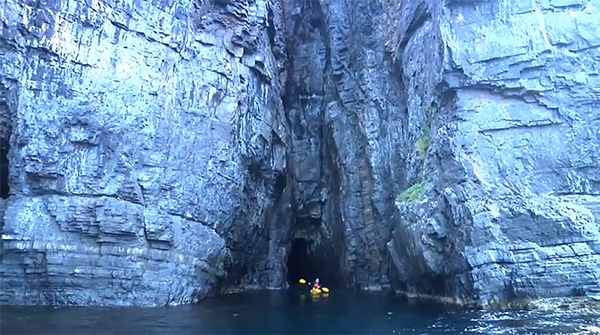 Kayaking and touring caves